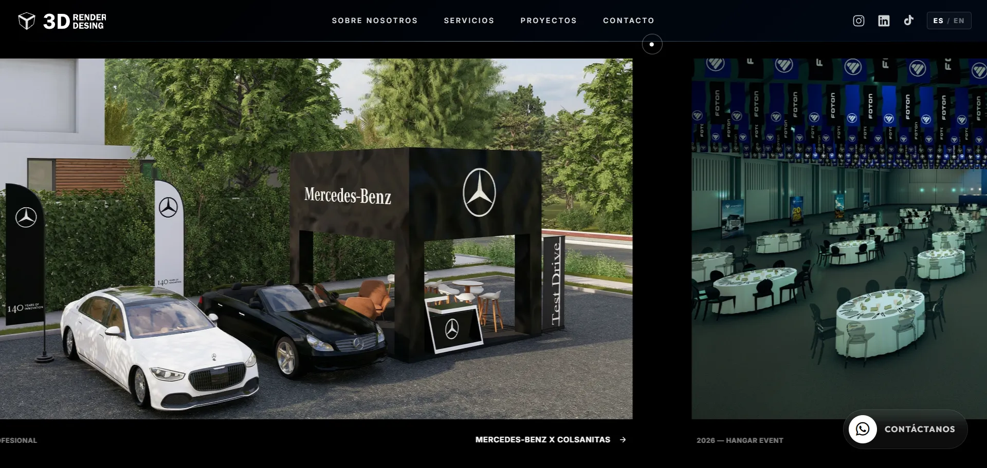 Sitio Web 3D Render Design