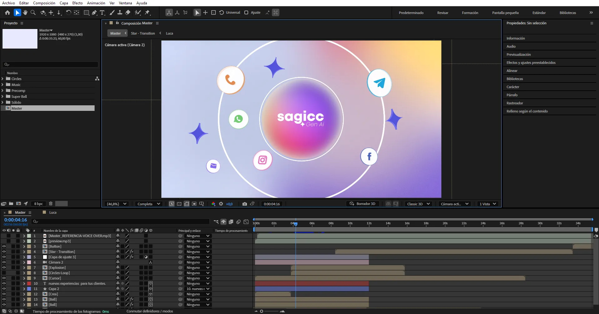 Fase de Animación en After Effects